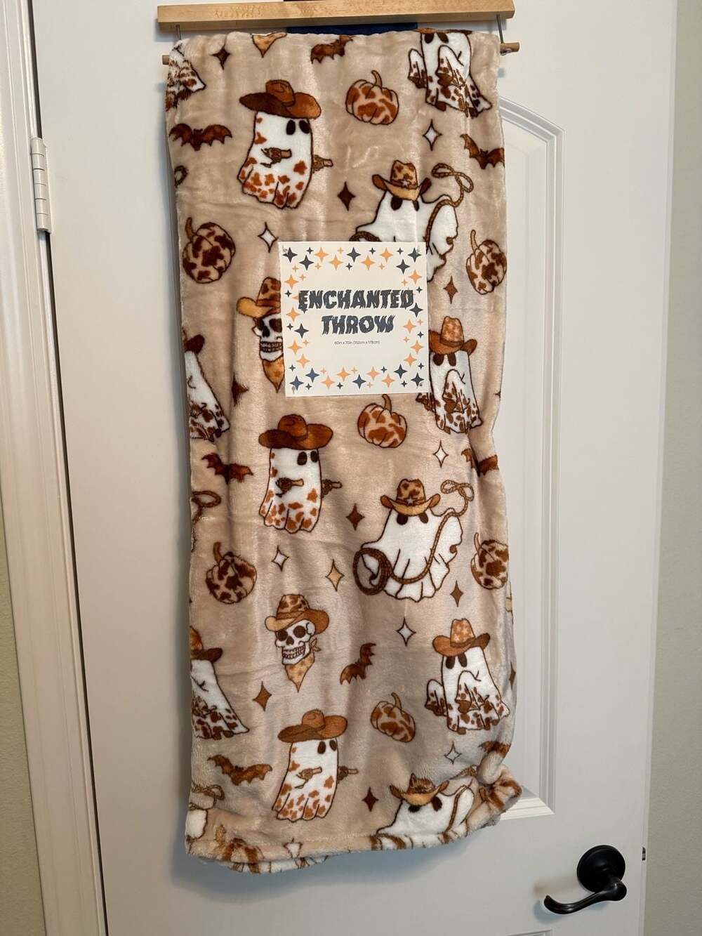Enchanted Throw Cowboy Ghost Blanket 60x70